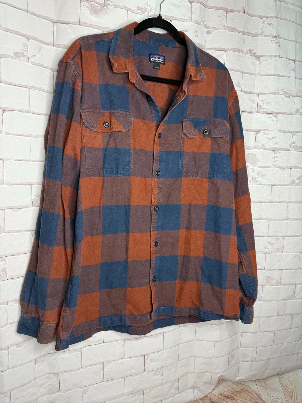 Patagonia Organic Cotton Plaid Flannel Button-Up‎ Shirt Men’s Large